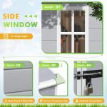 Garden Shed Storage House Garden Tool Sheds with Lockable Door for Patio Backyard Lawn Pool 6X4 FT Plastic Resin Shed with Floor