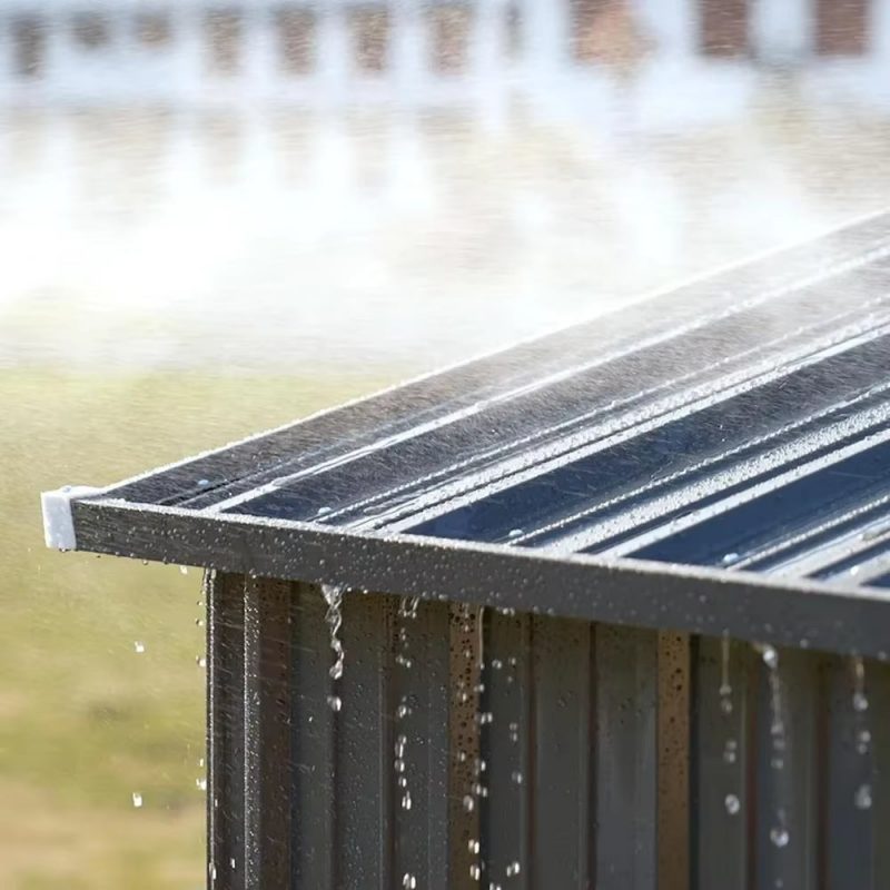Shed Outdoor Storage Shed Metal,Lockable Doors Tool Sheds with Sloping Roof,Steel Garden Shed with Air Vent for Backyard,Patio