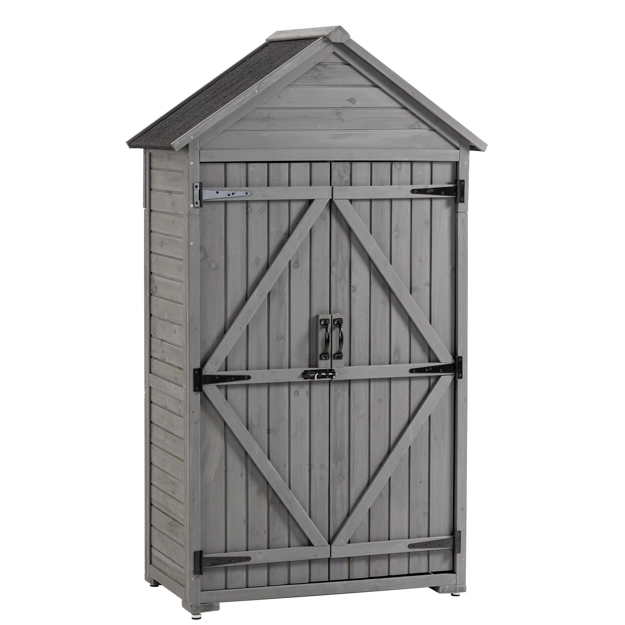 29903d0fc041e2b936d24c8b49a49e45 Outdoor Storage Cabinet, Garden Wood Tool Shed, outside Wooden Shed Closet with Shelves and Latch for Yard