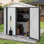 6' X 4' Outdoor Metal Storage Shed,Large Tools Storage Shed,Heavy Duty with Lockable Double Doors & Air Vent for Backyard,Patio