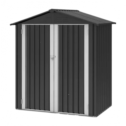Secure & Weatherproof 6x4Ft Heavy-Duty Metal Storage Shed with Locking Door & Vents for Backyard & Patio