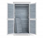 63'' Tall Solid Wood Outdoor Storage Cabinet, Waterproof Garden Shed with Double Doors, Adjustable Shelves & Asphalt Roof