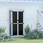 Outdoor Storage Cabinet Wood & Metal Garden Shed with Waterproof Roof and Sturdy Lockable Doors 66"