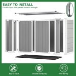 306GAL Outdoor Storage Box, 1170L Patio Deck Box and Resin Shed, Waterproof Storage Cabinet for Tool Garbage Cans, 3 Doors