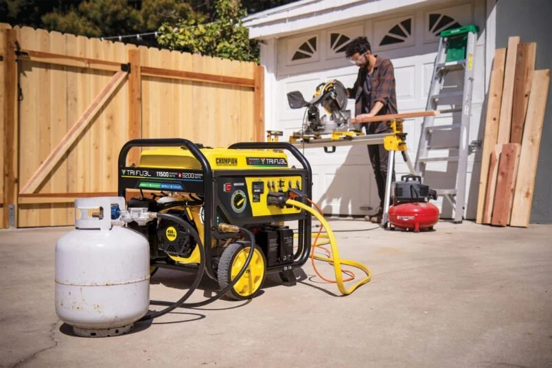 Champion 11,500/9,200-Watt Tri-Fuel Home Backup Portable Generators. Champion 11,500/9,200-Watt Tri-Fuel Home Backup Portable Generators.