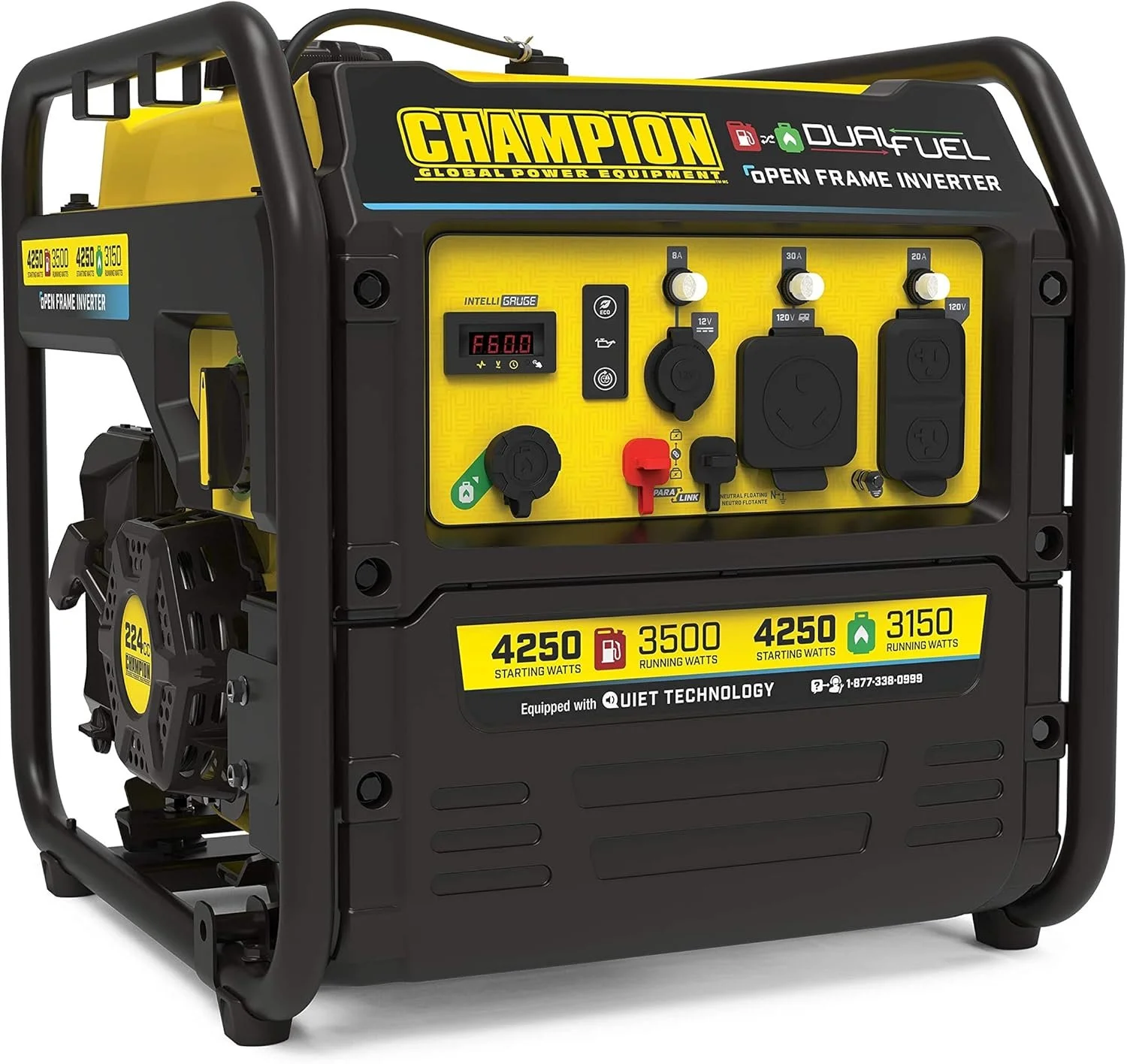Champion 4250-Watt Dual Fuel RV Ready Open Frames Inverter Generators Champion 4250-Watt Dual Fuel RV Ready Open Frames Inverter Generators