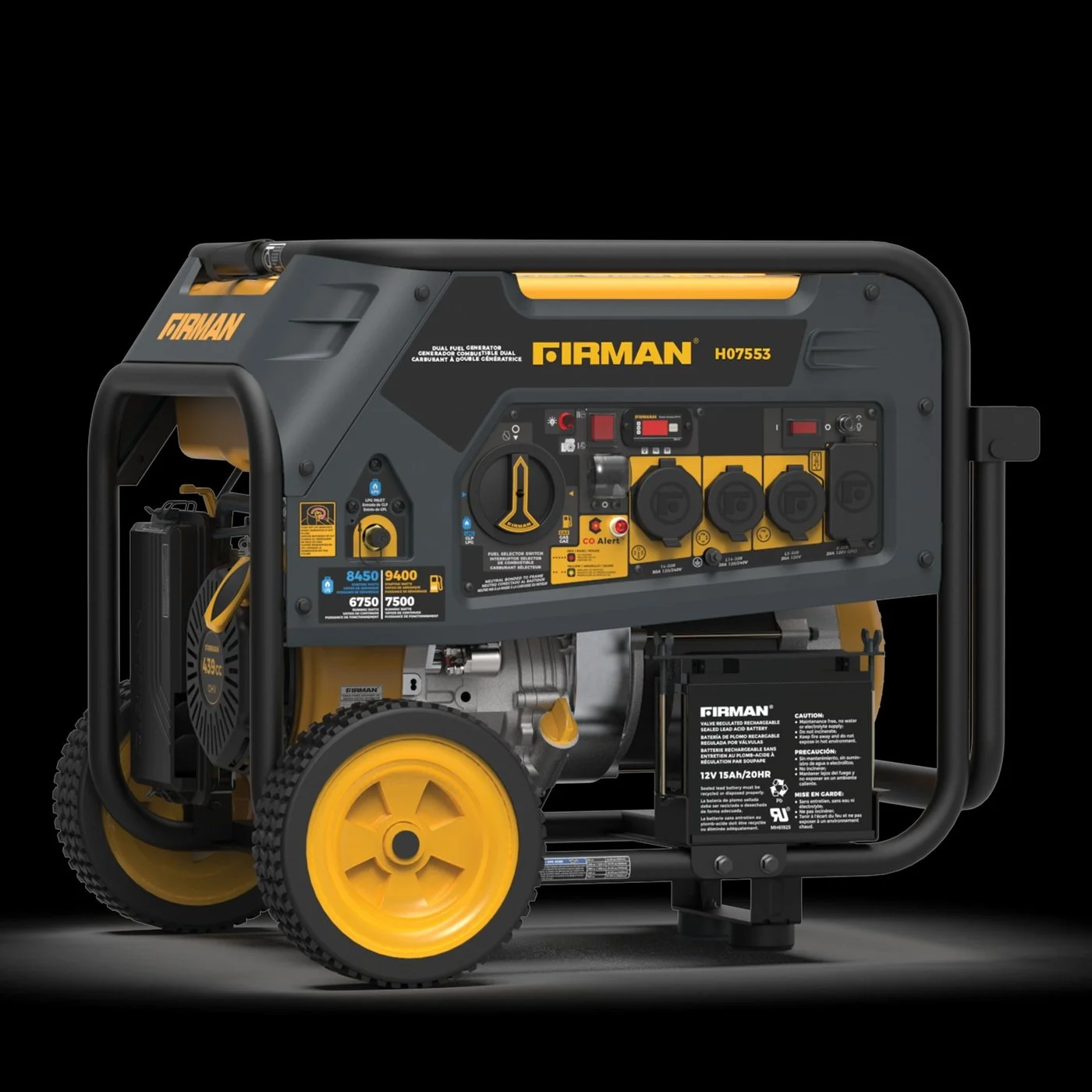 Firman H07553 7500/9400W Dual Fuel Generators. Firman H07553 7500/9400W Dual Fuel Generators.