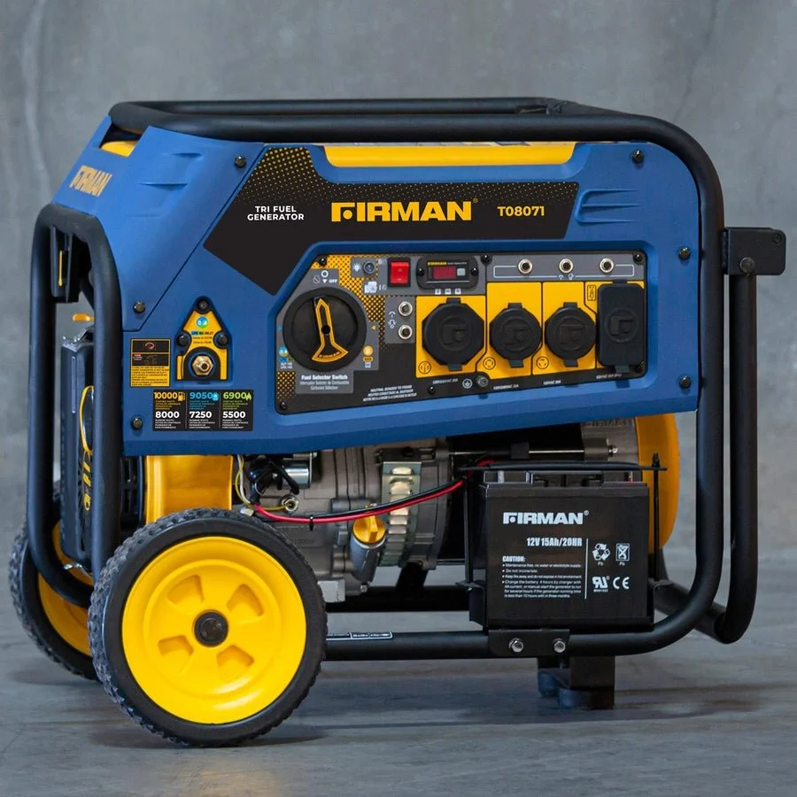 Generator 8000W/ 10,000W Tri Fuel Electric Start 120V/240V with Wheel Kits, Generator 8000W/ 10,000W Tri Fuel Electric Start 120V/240V with Wheel Kits,