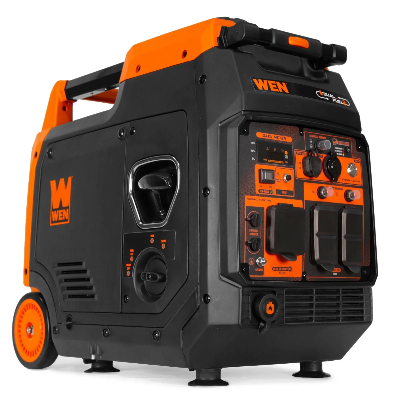 WEN DF480iX Quiet and Lightweight 4800-Watt Dual Fuel RV-Ready Electric Starts. WEN DF480iX Quiet and Lightweight 4800-Watt Dual Fuel RV-Ready Electric Starts.