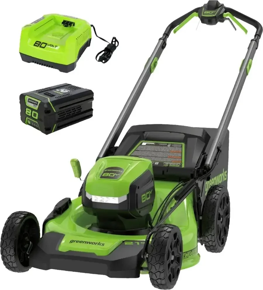 Greenworks 80V 21-Inch Self-Propelled Lawn Mowers. Greenworks 80V 21-Inch Self-Propelled Lawn Mowers.