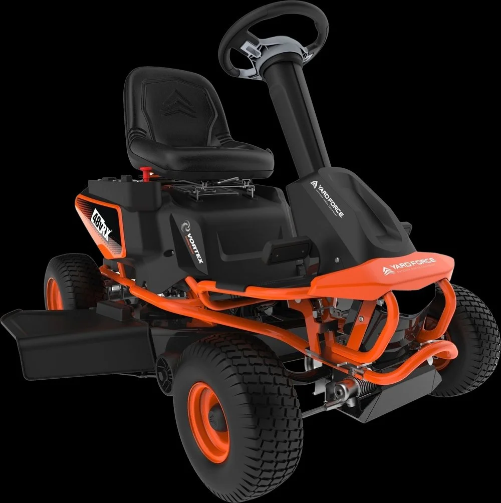 Yard Force 38″ 48V Battery-Powered Riding Lawn Mowers. Yard Force 38″ 48V Battery-Powered Riding Lawn Mowers.