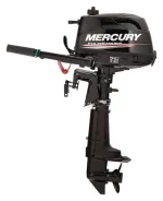 Mercury 5hp Tiller FourStroke Outboard Motor – 15″ Shaft, Manual Tilt/Trim, Manual Start
