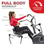 Sunny Health & Fitness Comfy Recumbent Cross Trainer Recumbent Elliptical Bikes.