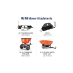 Husqvarna MZ48 Zero-Turn Mowers 23 HP Kawasaki 48” Clears Cut ZT3100 (M-ZT Seat)