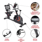 Sunny Health & Fitness Smart Recumbent Cross Trainer Elliptical Exercise Bikes.