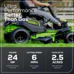Greenworks 60V 42″ Cordless Battery CrossoverT Riding Lawn Mowers.