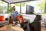 Aviron Strong Series Rower: 22″ HD Touchscreen, Dual Air & Magnetic Resistances up to 100 lbs. Game-Based Workouts, Streaming, Compact Designs