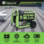 13,000W Dual Fuel Portable Generator, Powered by Gas or Propane, Electric Start, Home Backup & RV Readys.