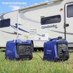 4,000-Watt Gas Powered Portable Inverter Generator with Recoil Start, LED Data Centers.