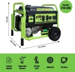 13,000W Dual Fuel Portable Generator, Powered by Gas or Propane, Electric Start, Home Backup & RV Readys.