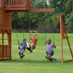 Backyard Discovery Skyfort II Cedar Wood Swing Set