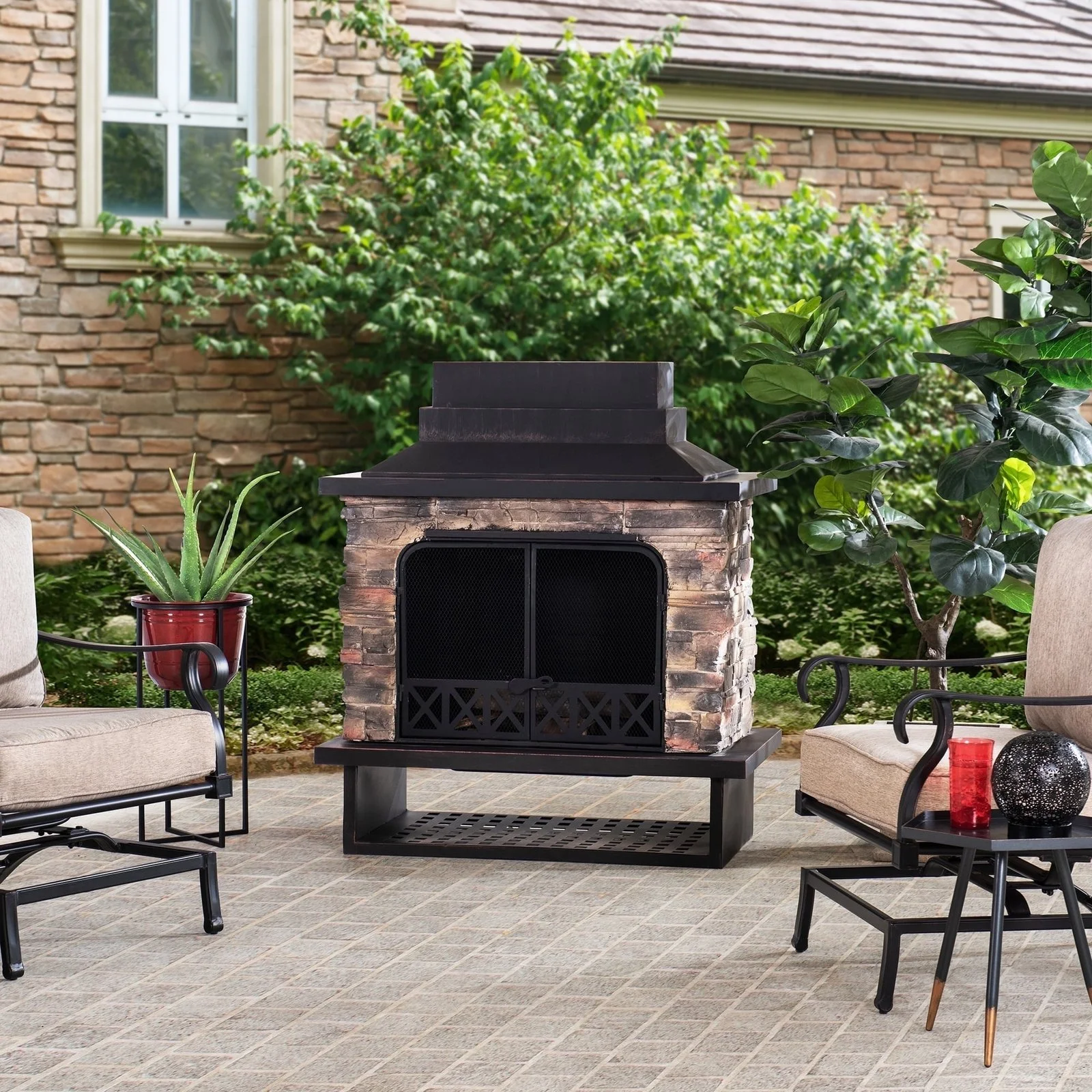 Sunjoy Farmington Wood Burning Fireplaces. Sunjoy Farmington Wood Burning Fireplaces.