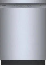 Bosch SHE41CM5N 300 Series 24″ Dishwashers 48 db – Recessed Handle, Stainless Steels