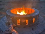 Stonehenge 58 in. x 16 in. Concrete Fire Pit Kit in Northwest Blends.