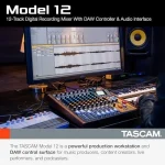 Tascam Model 12 All-in-One 12-track Digital Multitrack Mixings and Recording Studio, Mixer, USB Audio Interface and DAW Controllers
