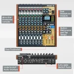 Tascam Model 12 All-in-One 12-track Digital Multitrack Mixings and Recording Studio, Mixer, USB Audio Interface and DAW Controllers