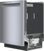 Bosch – 100 Series 24″ Front Control Smarts Built-In Hybrid Tub Dishwashers with PureDry, 50 dBA – Stainless Steel