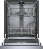 Bosch SHE41CM5N 300 Series 24″ Dishwashers 48 db – Recessed Handle, Stainless Steels