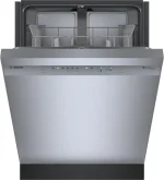 Bosch SHE41CM5N 300 Series 24″ Dishwashers 48 db – Recessed Handle, Stainless Steels