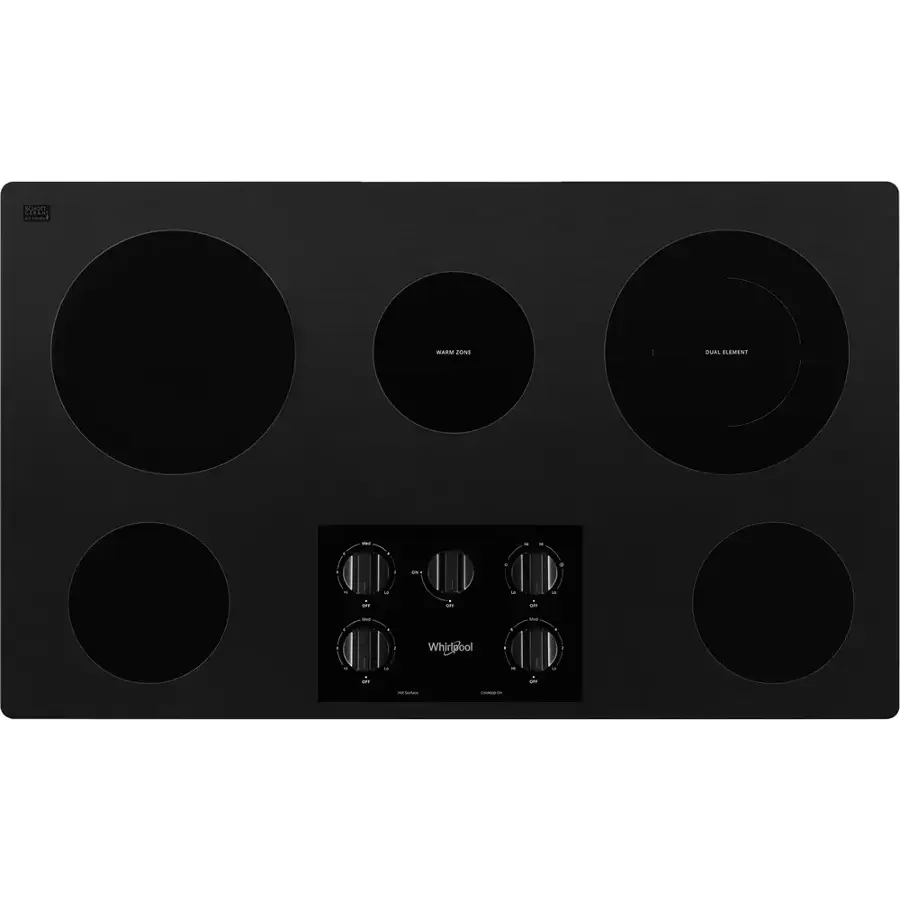 Whirlpool 36-Inch Electric Ceramic Glass Cooktops WCE55US6HB Whirlpool 36-Inch Electric Ceramic Glass Cooktops WCE55US6HB