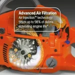 Husqvarna 967690628 545 Mark II 3.6 HP 2-Cycle X-Torq Engine 50.1cc 20 in. Gas Chainsaw with Adjustable Chain Oil Pump for Professional Trees Felling and Limbing