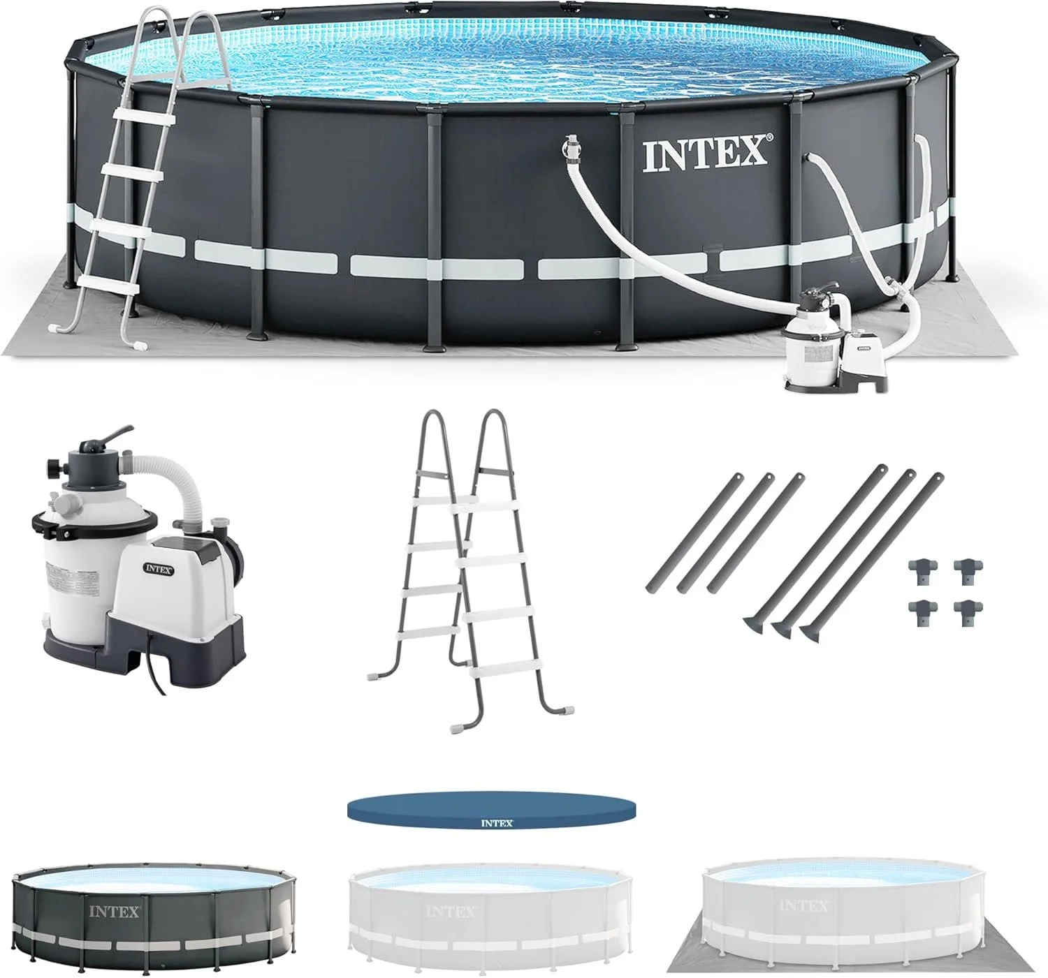 Intex Ultra XTR 14 ft. Round 42 in. Deep Soft Sided Above Ground Swimming Pools Intex Ultra XTR 14 ft. Round 42 in. Deep Soft Sided Above Ground Swimming Pools
