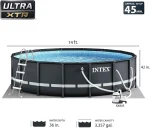 Intex Ultra XTR 14 ft. Round 42 in. Deep Soft Sided Above Ground Swimming Pools