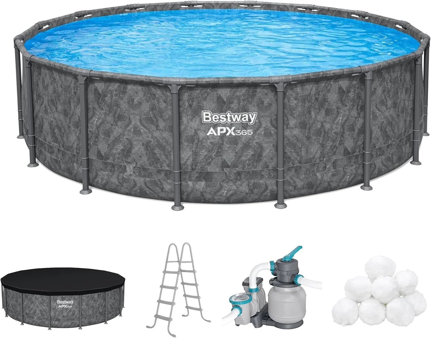 Bestway APX 365 16ft x 48 inches Round Above Ground Pool Sets Bestway APX 365 16ft x 48 inches Round Above Ground Pool Sets