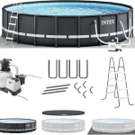 INTEX Ultra XTR Frame Round Above Ground Swimming Pool Set with Pumps