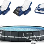 Intex Ultra XTR Round Frame Pool with Pumps, Cooler, and Floats (2 Packs)