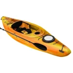 Sun Dolphin Simcoe 10.4, Sit-in Recreational Kayaks with Paddle, Tequila Sunrise
