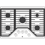 GE 30″ Built-In Gas Cooktops JGP5030DLBB