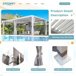 EROMMY 12’x24′ Outdoor Louvered Pergola Gazebos